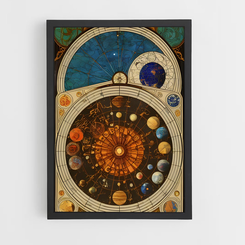 Poster Cosmos en Verre – affiche Espace rétro (vue 2)